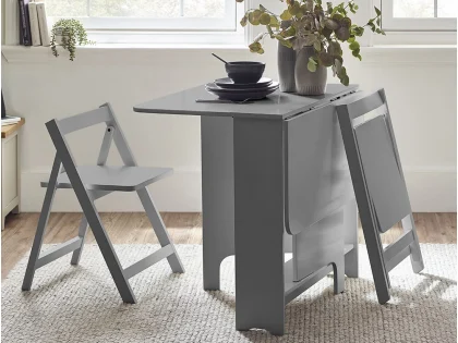 Julian Bowen Gatan Grey Foldaway Dining Table with 2 Chairs