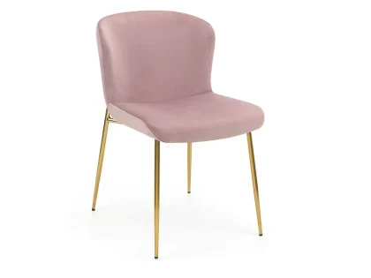 Julian Bowen Harper Pink Velvet Dining Chair