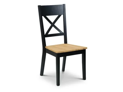 Julian Bowen Hockley Black and Light Oak Dining Chair