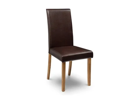 Julian Bowen Hudson Brown Faux Leather Dining Chair