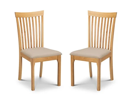 Julian Bowen Ibsen Set of 2 Oak Dining Chairs