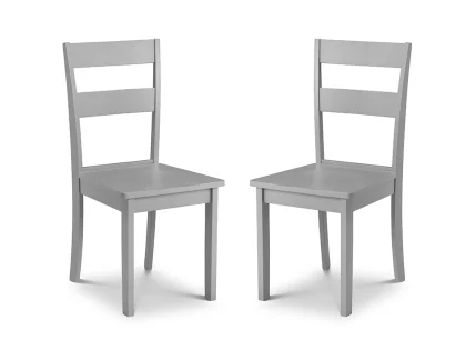 Julian Bowen Kobe Set of 2 Grey Wooden Dining Chairs