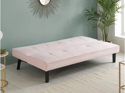 Birlea Aurora Pink Velvet Sofa Bed