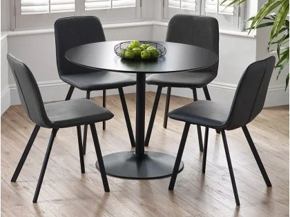 Julian Bowen Nero 80cm Black Dining Table