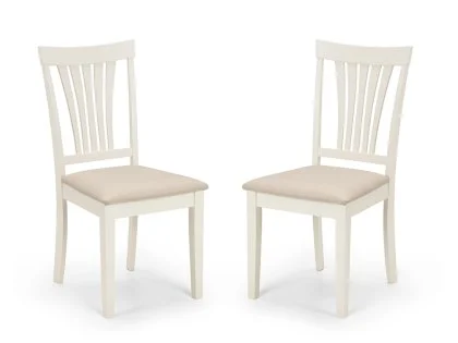 Julian Bowen Stanmore Set of 2 Ivory Dining Chairs