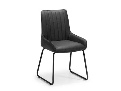 Julian Bowen Soho Black Faux Leather Dining Chair