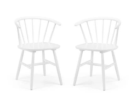 Julian Bowen Modena White Wooden Dining Chair