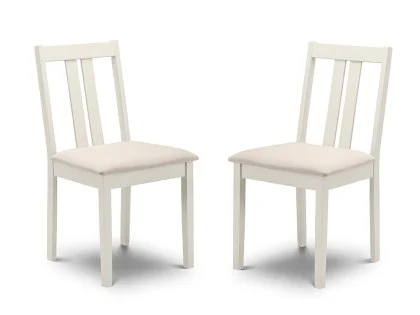 Julian Bowen Rufford Set of 2 Ivory Dining Chairs