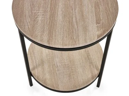 Julian Bowen Tribeca Sonoma Oak Round Lamp Table