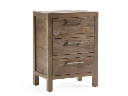 ASC Hatton Reclaimed Pine 3 Drawer Bedside Table (Assembled)