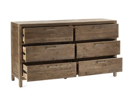 ASC Hatton Reclaimed Pine 3+3 Drawer Chest of Drawers (Assembled)