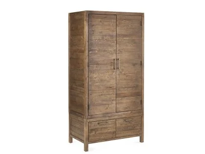 ASC Hatton Reclaimed Pine 2 Door 2 Drawer Wardrobe (Part Assembled)