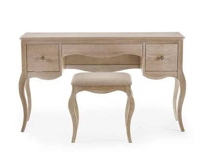 Julian Bowen Camille Limed Oak 2 Drawer Dressing Table Set