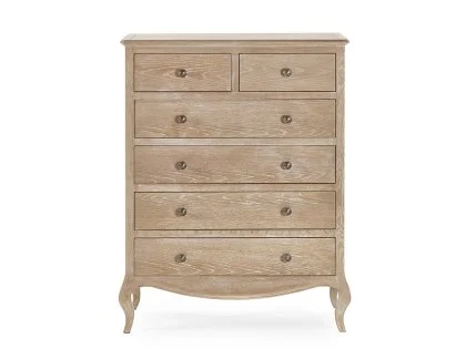 Julian Bowen Camille Limed Oak 4+2 Drawer Chest of Drawers