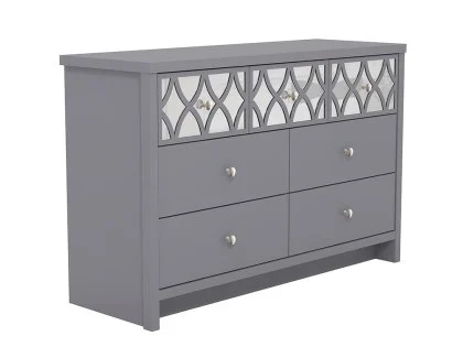 GFW Arianna 3+4 Drawer Grey Wooden Chest of Drawers