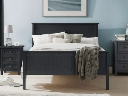 Julian Bowen Maine 5ft King Size Anthracite Wooden Bed Frame