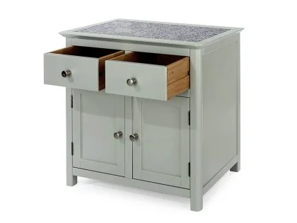 Core Perth Grey Painted with Grey Stone Inset 2 Door 2 Drawer Sideboard