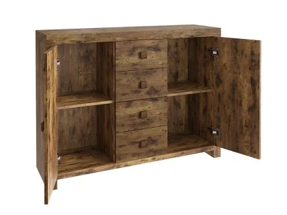 GFW Jakarta Mango Wood Effect 2 Door 4 Drawer Sideboard