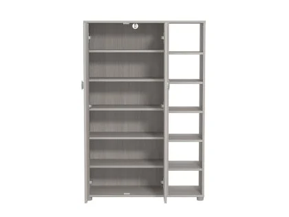 GFW Bideford Grey 2 Door Shoe Cabinet