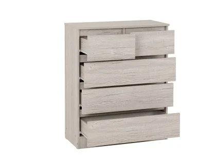 Seconique Malvern Urban Snow 3+2 Drawer Chest of Drawers