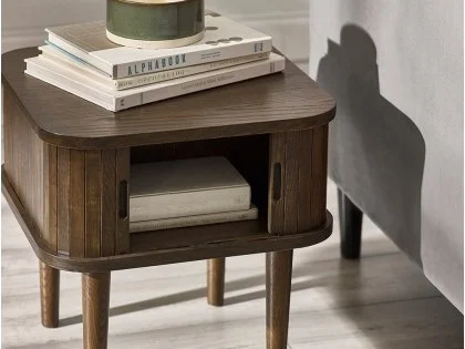 Julian Bowen Arya Dark Oak Storage Lamp Table