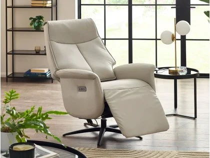 Julian Bowen Sofia Grey Faux Leather Recliner Chair