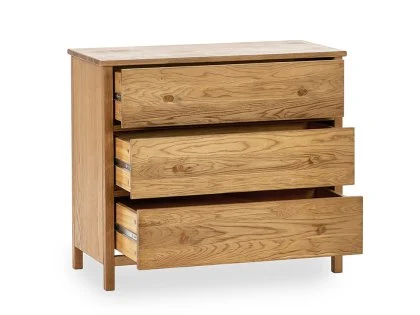 Julian Bowen Coxmoor Oak 3 Drawer Chest of Drawers