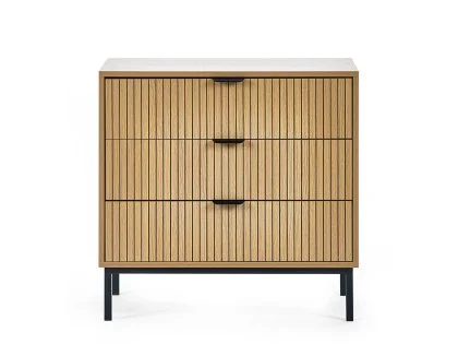 Julian Bowen Sia Oak 3 Drawer Chest of Drawers