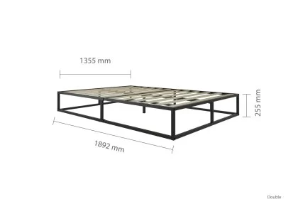 Clearance - Birlea Soho Platform 4ft6 Double Black Metal Bed Frame