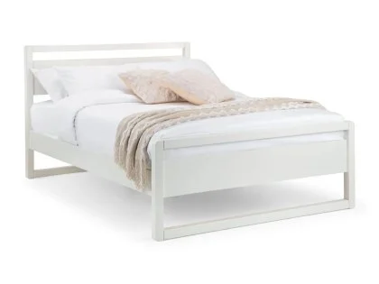 Clearance - Julian Bowen Venice 4ft6 Double Surf White Wooden Bed Frame