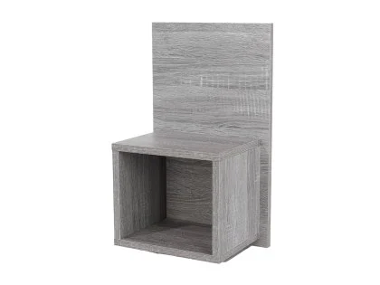 Core Kelly Set of 2 Wall Hanging Grey Oak Compact Bedside Table Core Kelly Set of 2 Wall Hanging Grey Oak Compact Bedside Table