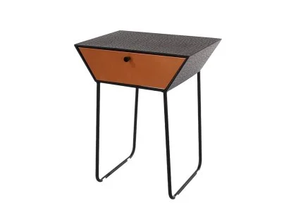 Core Apollo 1 Drawer Copper Metal Bedside Table Core Apollo 1 Drawer Copper Metal Bedside Table