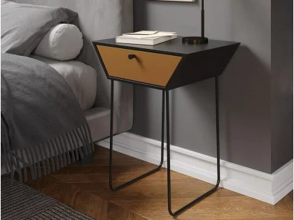 Core Apollo 1 Drawer Copper Metal Bedside Table Core Apollo 1 Drawer Copper Metal Bedside Table