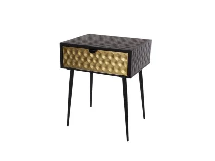 Core Jupiter 1 Drawer Gold Metal Bedside Table Core Jupiter 1 Drawer Gold Metal Bedside Table