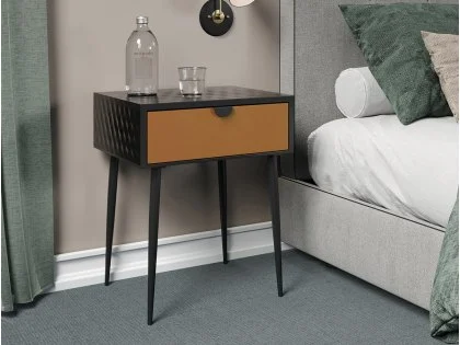 Core Jupiter 1 Drawer Copper Metal Bedside Table Core Jupiter 1 Drawer Copper Metal Bedside Table