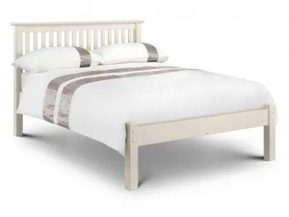 Julian Bowen Barcelona 4ft6 Double Ivory Wooden Bed Frame (Low Footend)