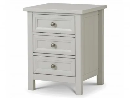 Julian Bowen Maine Dove Grey 3 Drawer Bedside Table Julian Bowen Maine Dove Grey 3 Drawer Bedside Table