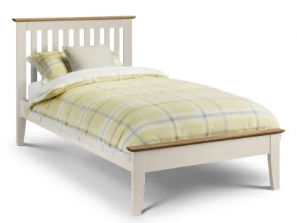 Julian Bowen Salerno Two Tone 3ft Single Ivory and Oak Wooden Bed Frame