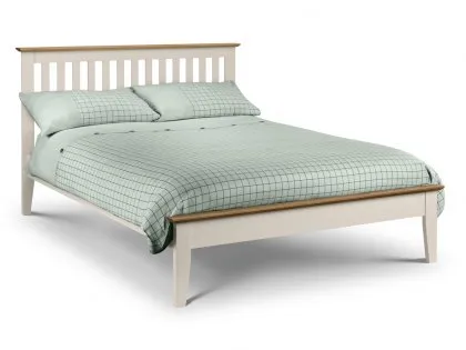 Julian Bowen Salerno 5ft King Size Ivory and Oak Wooden Bed Frame