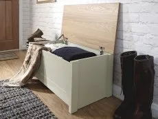 GFW Lancaster Cream and Oak Blanket Box