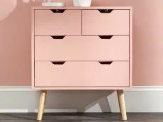 GFW GFW Nyborg Coral Pink 2+2 Drawer Chest of Drawers