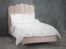 LPD LPD Willow 3ft Single Pink Velvet Fabric Bed Frame