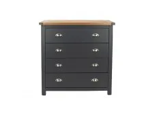 Core Dunkeld Midnight Blue and Oak 4 Drawer Chest of Drawers