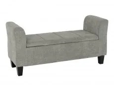 Seconique Seconique Amelia Dark Grey Fabric Ottoman Storage Bench