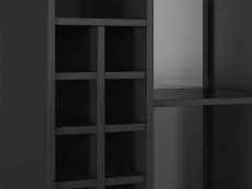 Seconique Seconique Madrid Acacia and Black 2 Drawer Drinks Cabinet