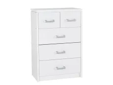 Seconique Seconique Charles White 3+2 Drawer Chest of Drawers