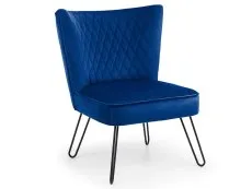 Julian Bowen Julian Bowen Lisbon Blue Velvet Accent Chair