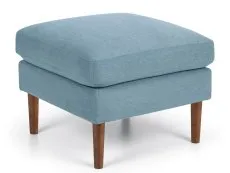 Julian Bowen Julian Bowen Monza Blue Linen Footstool