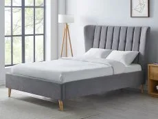 Limelight  Limelight Tasya 5ft King Size Light Grey Fabric Bed Frame