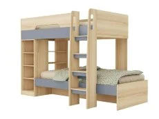 Seconique Clearance - Seconique Pluto 3ft Grey and Oak Effect Wooden Bunk Bed Frame